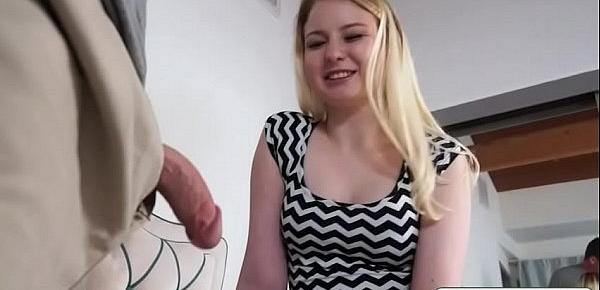  Pretty blonde teen babe Sophie Sativa banged by her stepdad